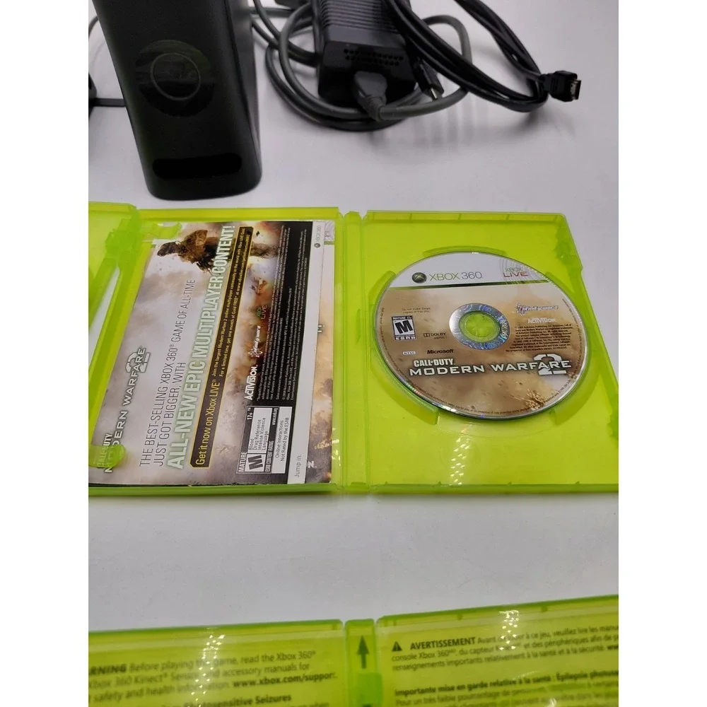 Microsoft Xbox 360 Elite 120GB Black Console Cords Tested Working 3 Games